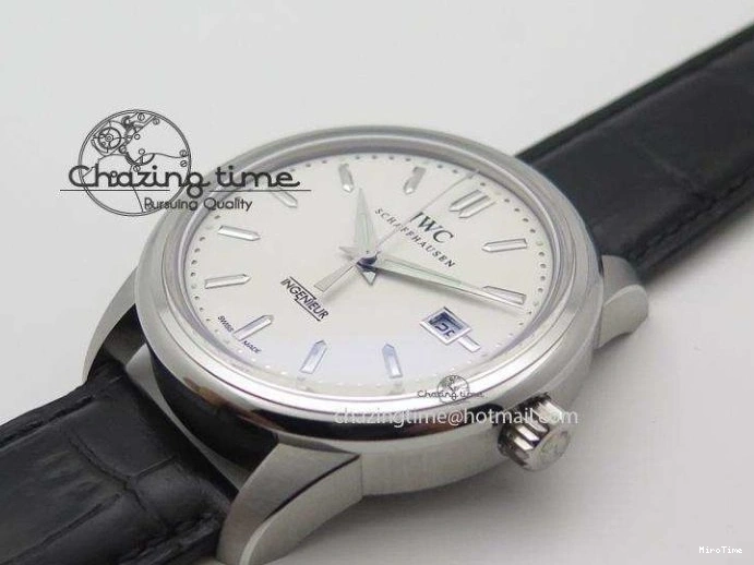 MIROTIME 0105 RelaxedFit Ingeniuer St.Laurens SS White Dial MKF 1:1 V2 Best Edition On Black Leather Strap A 7355